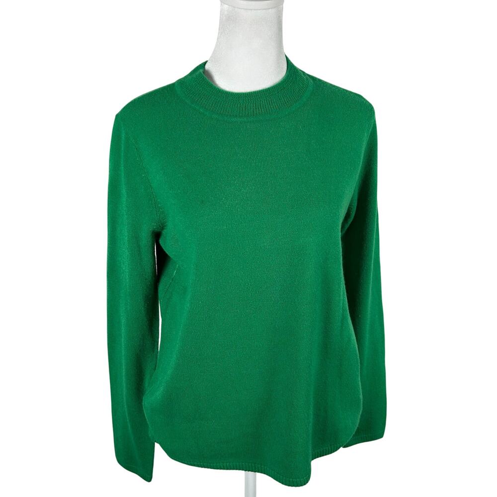 Kim Rogers Vintage Kelly Green Acrylic Sweater Top Small Casual Relaxed Fit